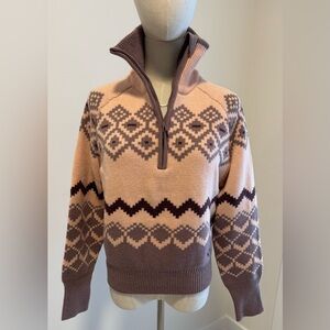 Kari Traa Women's Zip Up Sweater - Pink and mauve